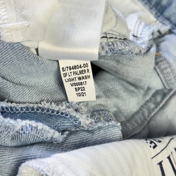 Gap Women's Jeans Girlfriend SZ 14 / 32 Mid Rise Raw Hem Plus Blue - Picture 6 of 13